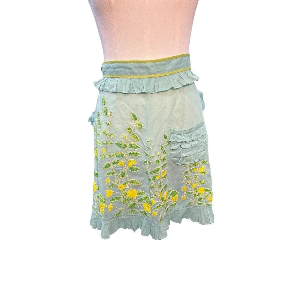 VTG Anthropologie Urban Outfitters RN 66170 Embroidered Half Apron Cottagecore